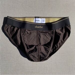 Charlie by Matthew Zink mahogany microfiber Fitness Sport Brief. Size L.